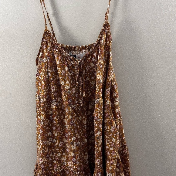 Old Navy Women Brown Tan Floral Print Cami Summer Dress size XS - Picture 7 of 9